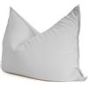 bananair - Pouf Poltrona a Sacco - Imbottitura in Schiuma, Molto Confortevole - Tessuto Morbido, Velluto a Coste - Fodera Lavabile - Pouf Divano Gigante (180 x 140 cm, Grigio)