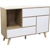 milani home - madia moderna con tre cassetti e un anta di design per salotto, soggiorno 119x39,5x85,6 h