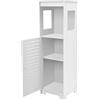 Pinuox Armadietto da bagno impermeabile, con ripiani aperti, per soggiorno, cucina e bagno, colore: bianco