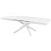 Cribel Tavolo Anson Allungabile Piano Bianco Legno con Gambe a Croce in Metallo | Tavolo Rettangolare 160/240x90x75 cm Moderno per Sala da Pranzo e Living