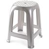 Acan Tradineur Sgabello in Plastica Made in Spagna Casa o Lavoro - 46,2 x 36,5 x 37 cm - Colore Argento (1 pezzi)