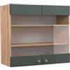 Vicco Mobile da cucina in vetro Fame-Line, Verde-oro rustico, 80 cm, per la combinazione con altri moduli della serie Fame-Line