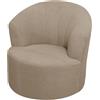 Generic Copripoltrona Rotondo Girevole - Fodera Estensibile per Poltrona Club, Copertura Elastica per Poltrona Tonda, Copripoltrona Lavabile in Tessuto Jacquard per Soggiorno(Khaki A,1PC)