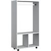 Vicco Armadio multifunzione multifunzione Sydney, Bianco, 70 x 128 cm | su ruote per utilizzo flessibile e facile spostamento