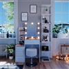 Vicco Tavolo da toeletta Conrada, Bianco/Sonoma, 80 cm con illuminazione LED e sgabello, adatto per l'organizzazione di articoli cosmetici e accessori