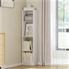 Hzuaneri Libreria a 4 Ripiani, 24 x 30 x 124 cm, Bianco