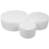 Anneome Modello per Torta Finta in Schiuma 3 Pezzi Bianco, Stampi Pratici per Decorazioni Dolci, Resistenti e Multifunzione per Esercitazione e Decorazione