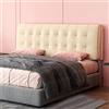 ZCXRYFL Cuscino Per Testiera di lusso Per Letto Matrimoniale Singolo, Fodera Per Testiera Imbottita In Velluto Olandese, Cuscino Per Supporto Lettura, Fodera Lavabile(No headboard - 160x60x10cm,Milk tea)