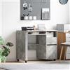 Generico Scrivania con Ruote con cassetto Grigio Cemento 91 x 50 x 77 cm,Grigio,29.25kg,869533