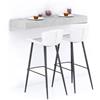 Mobili Fiver, Mensolone Da Bar Evolution 120x40, Grigio Cemento, Tavolo a muro sospeso per Bar e Ristoranti, Cucina, Made in Italy