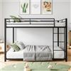 Moimhear 140 x 200 Letto a Castello di Forma Classica in Ferro (Nero)