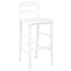 Liberoshopping Sgabello Snack in Legno massello con Schienale Altezza 67 cm (Laccato Bianco)