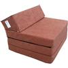 Natalia Spzoo Materasso pieghevole per ospiti 200 x 70 x 10 cm in diversi colori Microfibra (Marrone 1000)