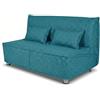 Nuvole di Sonno - Divano Letto Levante 3 Posti con Materasso Matrimoniale 160x190, Prontoletto con Rete Elettrosaldata Richiudibile, Rivestimento Sfoderabile, 2 Cuscini in Omaggio, Made in Italy