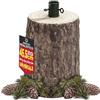 BAKAJI Base Supporto Albero di Natale in Resina, Tronco Realistico Natalizio, Riproduzione Fedele alla Realtà Solida Resistente, Attacco Universale 40mm Ganci per Adattamento Altezza (45.5 cm)