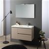 Kiamami Valentina - Mobile Bagno Sospeso 90Cm Olmo Lavabo Decentrato Dx | Malaga