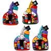 SHALOM - Presepe su Chiesa con Stella in Colori Assortiti. Dimensioni: 6,8x10,2 Cm