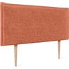 DHOME Testiera in lino naturale con bordo della testiera imbottito Letto moderno TOP TRENDING (Arancione, 90x105cm con Gambe (Letto 70/80/90))