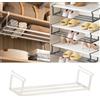 Generic Scarpiera espandibile in acciaio, scaffale multistrato con cassetto da 70 cm di larghezza, design salvaspazio per armadi (bianco)