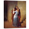 DìMò ART Quadro Stampa su Tela con Telaio in Legno Hayez Francesco ll Bacio Misura 40x30 CM
