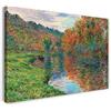 Printed Paintings Stampa su Tela (80x60cm): Claude Monet - Il Braccio di Jeufosse, in Autunno