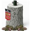 BAKAJI Base Supporto Albero di Natale in Resina, Tronco Realistico Natalizio, Riproduzione Fedele alla Realtà Solida Resistente, Attacco Universale 40mm Ganci per Adattamento Altezza (46 cm Chiaro)