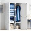 Julyue Armadietto Pieghevole Piccolo Armadio con Porte Magnetiche Multiuso Armadio 69x136x50cm (L x A x P) Wardrobe Closet Guardaroba per Soggiorno Camera da Letto