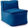 Lumaland Pouf modulare, parte centrale impermeabile, per interni ed esterni, per giardino e interni, facile da estendere, 54 x 81 x 70 cm [blu scuro]