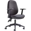 Nice House Poltrona da ufficio operativa One Up (Black, Poliestere)