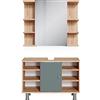 Vicco Set mobili bagno Fynn, Verde, 60 cm, composto da specchio da bagno e mobile sottolavabo