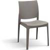 PAZZO DESIGN Sedia Alberto, Set Da 4 Sedie, Tortora, Sedia In Polipropilene, Cucina, Sala Da Pranzo, Per Ufficio, Impilabile - id_2083