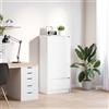 Generico Armadio con Cassetto Bianco 55,5x34x119,5 cm Legno Multistrato,Armadietti e portaoggetti,Buffet e credenze-861643
