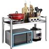 Generico Mensola Microonde In Acciaio Inox, Ripiani per Panettieri per Cucine, Soluzione Salvaspazio per Riporre Gli Utensili, Scaffale per Piano Di Lavoro per Cucina Resistente(100x40x50cm)