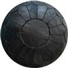 Poufs&Pillows Premium Pouf XL in Vera Pelle - Fatto A Mano - Venduto Imbottito - Cuscini Da Pavimento, ottomano (Nero)