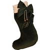 Infants - Calza della Befana in Velluto - Personalizzata con Iniziale Ricamata - Calze da Appendere - Idee Regalo per Natale - Decorazioni Natalizie per la Casa - Regali Natalizi (Verde Bottiglia)