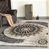 VIMODA tibet6447 Tappeto Classico Fantasia Kreis, Dich Trama, Erica Ornamenti Modello, qualità Top, Marrone/Beige/Nero - Multicolore, 160 x 230 cm