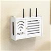 ChicBosom Scatola portaoggetti per router WiFi, montaggio a parete, multifunzione, da appendere, per casa, camera da letto, soggiorno, ufficio (stile a)