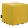 CAB POUF CUBO POUF ECOPELLE GIALLO MIS. 45X45 H.45 SFODERABILE ALTA' DENSITA'