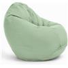 Bruni Classico M Verde Menta - Pouf Sacco, Pouf Poltrona a Forma di Goccia, Poltrona a Sacco da Interno ed Esterno, Beanbag per Soggiorno e Camere, Fodera Lavabile, con Imbottitura