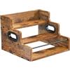 Generic Alcohol Display Rack - Wooden Liquor Stand for Countertop Storage | Multi-Level Coffee Syrup Holder for Homeowners, Office Lounge, Café Clubhouse, Apartment Living, Event Setup, Collectible Organizer