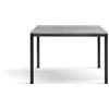 PAZZO DESIGN Tavolo fisso Marcello, Grigio Cemento, Gambe Nere, Cucina, Soggiorno, Scrivania, Made in Italy, 110x68x75 cm - id_2100