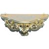 LIGUORO SHOP Mensola In Stile Barocco Veneziano Console Finto Vintage Shabby Chic cm 38,5 x 20 x 15,5 (Oro/Argento)