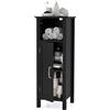 GIANTEX Armadietto da Terra con 3 Ripiani Regolabili in Altezza, Mobiletto Multiuso a Colonna per Soggiorno, Cucina, Corridoio, Camera da letto,Bagno, 30x30x80 cm (Nero)