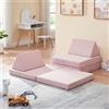 [en.casa] Divano Componibile per Bambini Set Modulare per Gioco Lettura Relax Cuscini Materassini da Pavimento Moduli Imbottiti Fodera Rimovibile in Velluto a Coste 120x66x46 cm Rosa