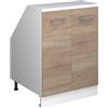 Vicco Mobile cucina sottotetto R-Line, Sonoma, 60 cm con 2 porte, carcassa 60 cm profondità, per la libera combinazione all'interno di sistemi cucina modulari