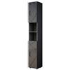Vicco Mobile bagno alto Irma, Antracite lucido, 30 x 192 cm