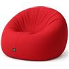 PATCH HOME - Pouf 2 in 1, poltrona sacco da gaming con cerniera - Già riempito, ergonomico e robusto per bambini e adulti - Per interni ed esterni, resistente agli agenti atmosferici (rosso, 155 cm)