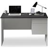 WHOUS Scrivania EASY per Ufficio, Studio o Camera con 1 Cassetto e 1 Anta, Ideale per Adulti e Bambini, 110x50x75 cm, Report e Bianco Opaco