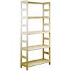MODO24 Mensola in legno di pino massiccio, scaffalatura per ufficio, scaffalatura modulare, R-09 (altezza x larghezza x profondità) 166 x 63 x 33 cm)