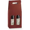 Generico 6X Scatola PORTABOTTIGLIE CHAMPAGNE PROSECCO 2 pt | 6 scatole per trasportare bottiglie di prosecco o champagne | made in italy (Bordeaux seta)